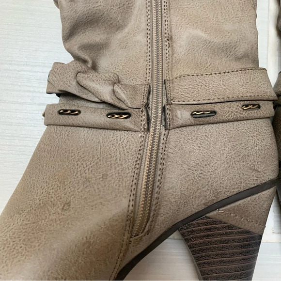 Vangelo Lined Heeled Strap Buckle Tall Boots 39 - Picture 5 of 16